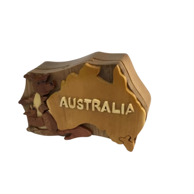 Hand  Crafted Wooden  Puzzle Box Approx 16 x 5cm