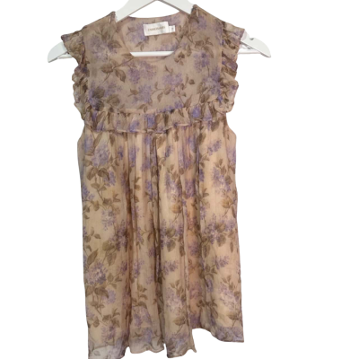 Zimmermann Womens  Size 0 Floral silk blouse
