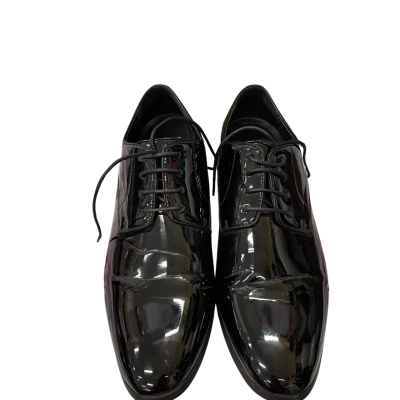 Massa Mens  Size 10 Patent Dress shoes Black  