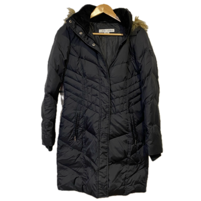 Larry Levine Womens  Size XS Fur Coat Black  