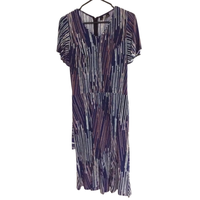 Trent Nathan Womens  Size 10 Bodycon Dress / Midi Dress Black  / Navy Blue / White 