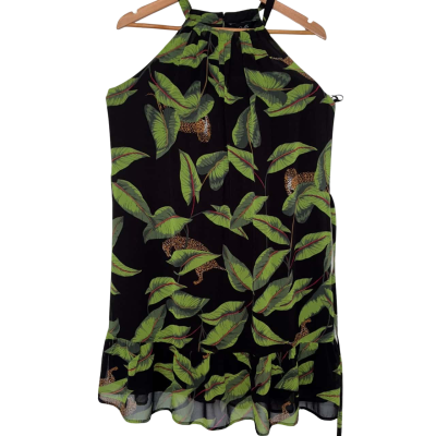 BNWT  STELLA  10  Black/Green/Pattern 