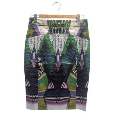 Veronika Maine Skirt Womens  Size 8 High Waist Skirt Multicoloured 