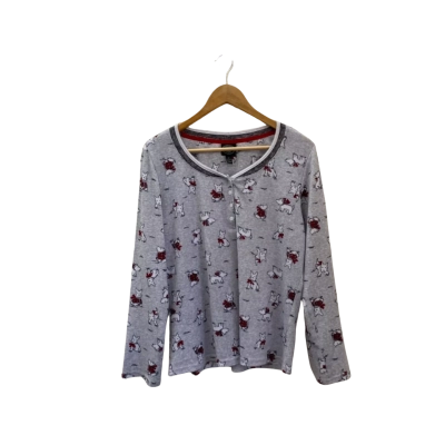 Laura Ashley Womens  Size M Pyjamas Grey / Scotty Dog Pattern 