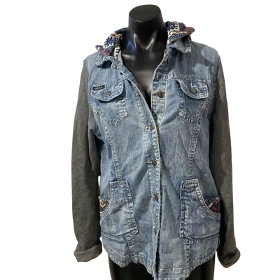 Refuge Womens  Size XL Denim Jacket Blue / Multicoloured 