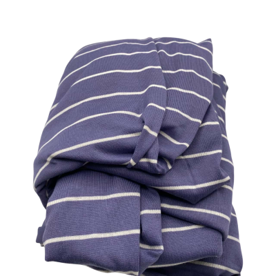 Fabric Stretch Cotton Mix Blue With White Stripes 440x146cm FAB2