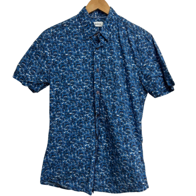 Marcs Mens Size S Blue Floral Shirt  