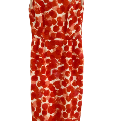 Sportscraft Womens  Size 8 Cocktail Midi Dress Orange / White 