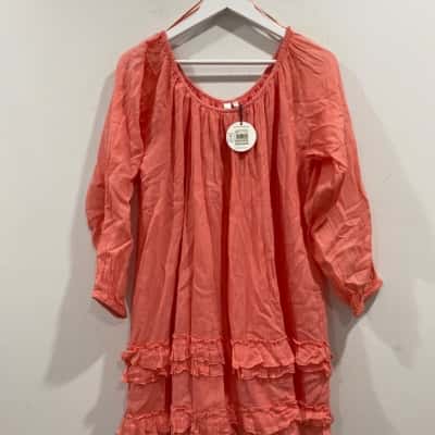 Sunseeker Womens  Size S Peach Boho Top