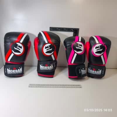 Morgan Boxing Glove Duo Pre Owned 10oz 8oz Red Pink 