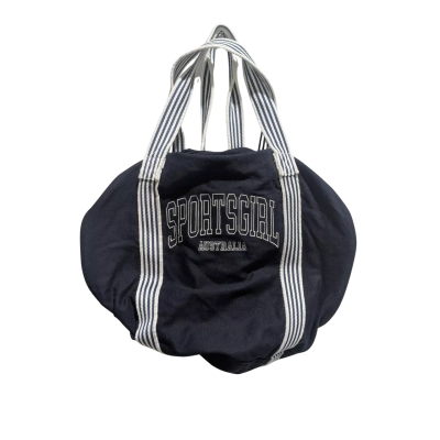 Sportsgirl Duffle Bag Navy Blue / White 