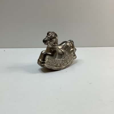 Silver Plated Rocking Horse Money Box