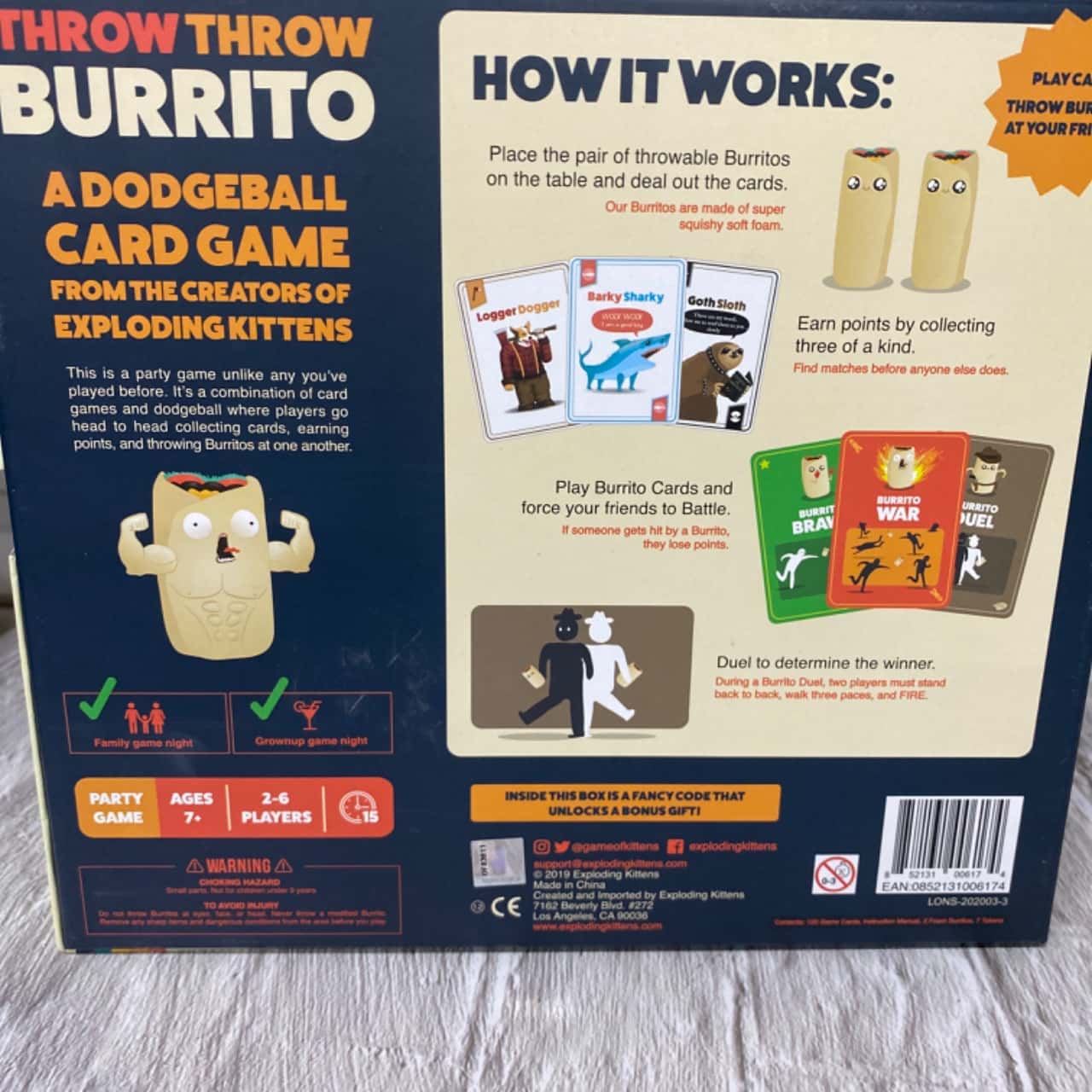 Throw the burrito party game new (s)