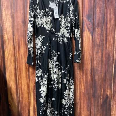Tokito Size 12 Black   Beige / Floral dress new 