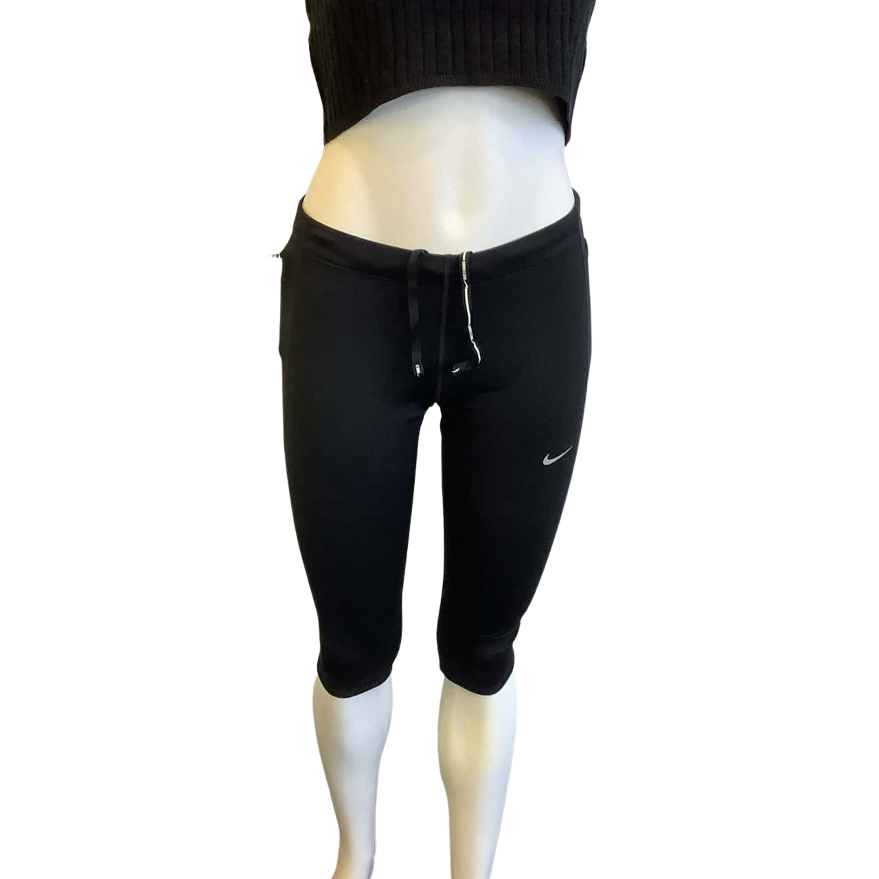 Nike Women's Size S 1/2 Leggings Black (s)