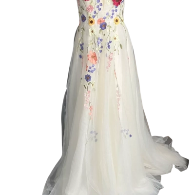 IVORY DREAM BRIDAL  Womens  Size 12 Floral Dress 