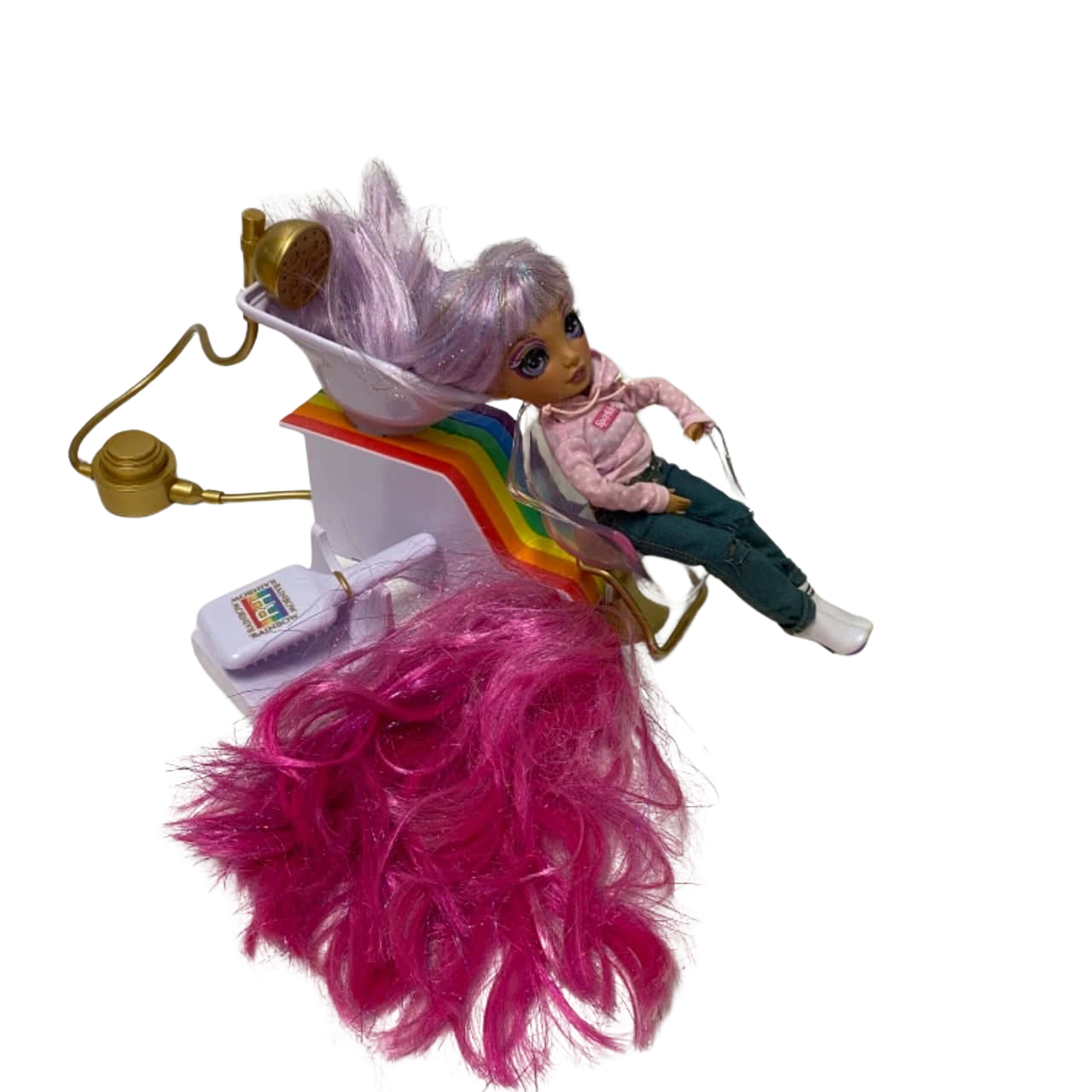 Rainbow High Salon Playset w/ Rolling Clothes Rack & Storage Boxes(s)