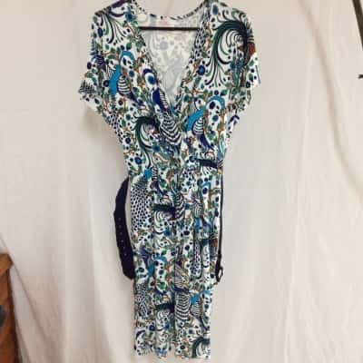 Leona Edmiston Womens  Size 4 / XXS Floral Dress / Maxi Dress Floral / White 