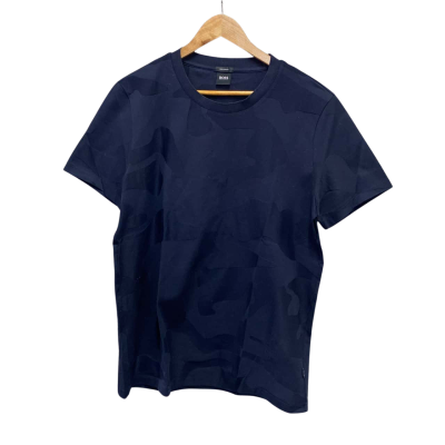 Boss Hugo Boss Mens  Size L Short Sleeve Shirt Navy Blue 