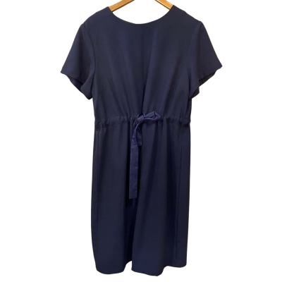 Alpha60 Navy Blue Tie-Waist Dress Size L
