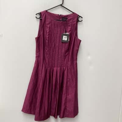 Wayne Cooper Womens Party Dress / Pleated Dress / Sleeveless Dress  Pink  -S12