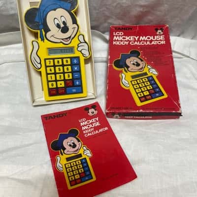‘WORKING’Tandy LCD Mickey Mouse Kiddy Calculator