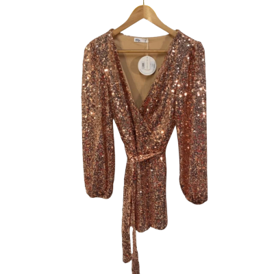 BNWT Ally Gold sequin Playsuit Size 10