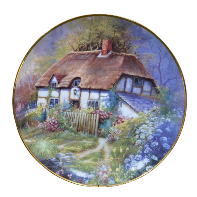 Golden Gable Cottage Decorative Plate 