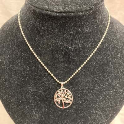 Tree of Life Necklace in 925 Sterling Silver with a Sterling Silver Chain