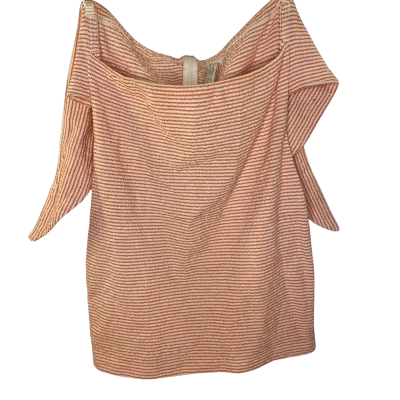 Bec & Bridge Womens  Size 10 Sleeveless Top Peach / Pinstriped / White 