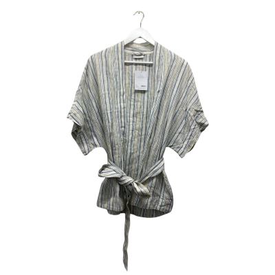 Sussan Size XS/S 100% Linen Striped Kimono Jacket BNWT