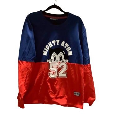  Mighty Atom Womens  Size XL Sweatshirt Navy Blue / Red NWOT