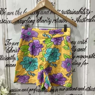 SPORTSGIRL BRAND! Womens  Size 6 High Wasted Shorts Blue / Floral / Green / Orange / Pattern / Purple! BEAUTIFUL FLORAL DESIGN! LIGHTWEIGHT GREAT FOR ANY OCCASION! HAS POCKETS! BNWT