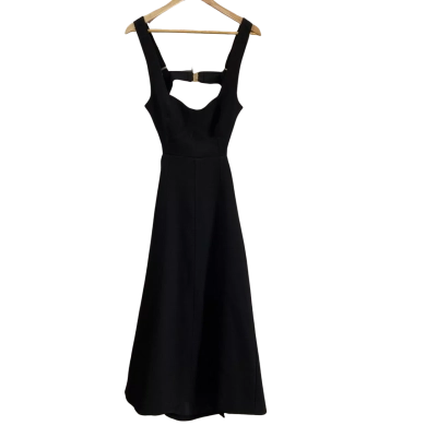 Shona Joy Womens  Size 12 Bustier Midi Dress Black 