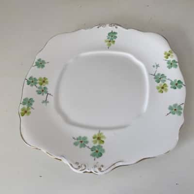 Royal Albert Made In England Green Floral Plate