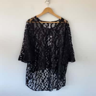 Taking Shape Black Petite Nightlife Top  Size L