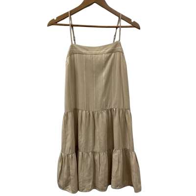 Staple the Label Womens  Size 8 Shoestring Strap Dress Cream 