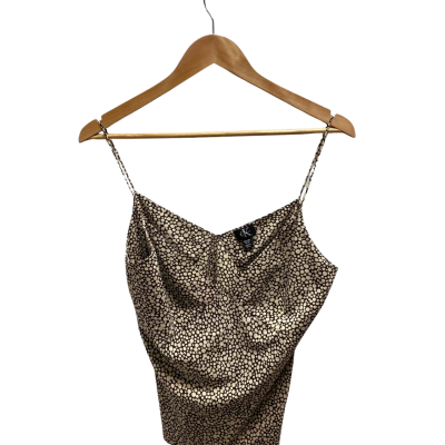 Calvin Klein Womens  Size 8 Green Pattern Top