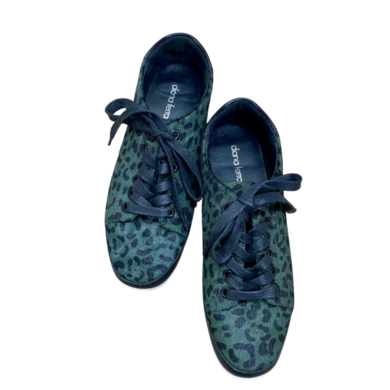 Diana Ferrari Aquine Size 38 Forest Leopard Black Pony Leather in box(s)