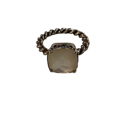Moonstone Look Twist Ring Silver 925 
