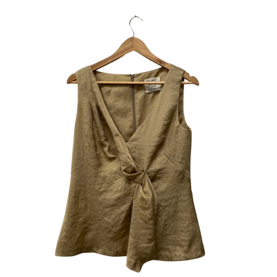 Veronika Maine Womens  Size 10 Sleeveless Top Gold 