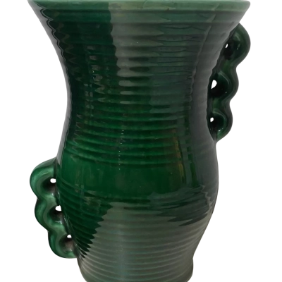Lucia Ware Deep Green Glazed Vintage Ceramic vase  