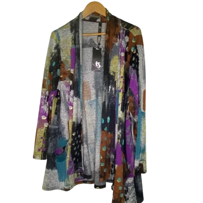 Taking Shape Womens  Size 26 Open Cardigan Multicoloured / Pattern 