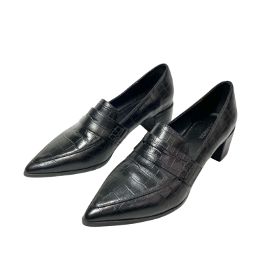 Jo Mercer Black Faux Crocodile Loafers Size 40 
