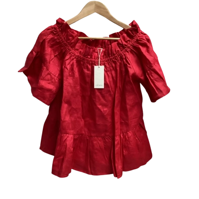 Adorne Womens  Size 12 Off-the-shoulder Top Red 