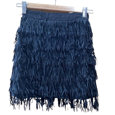 Bardot Junior Black Tassel Skirt Size 6