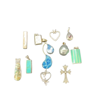 Sterling Silver bulk pendants Medium x 11