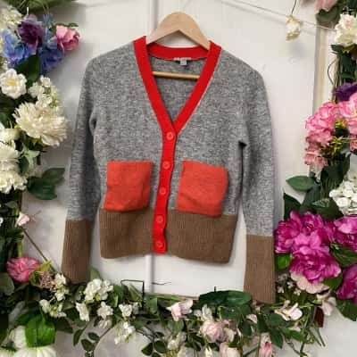 COS Womens  Size 6 / S Button-down Cardigan Brown / Grey / Red 