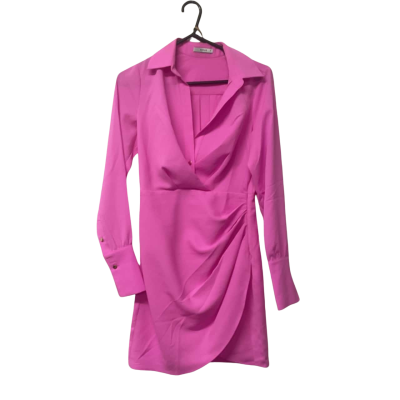 Womens Sheike Size 8 Hot Pink Long Sleeve Dress 