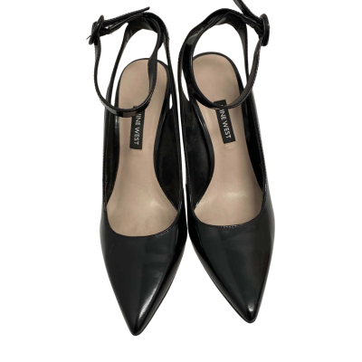 Nine West Black Patent Court Heel.  Size US 7M/37